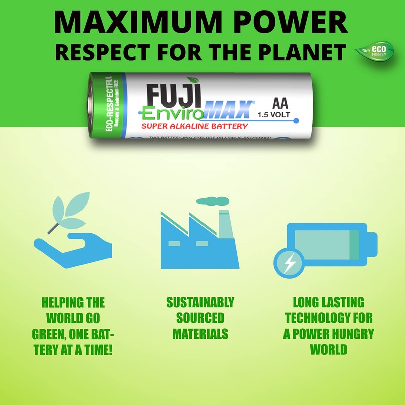 Fuji Enviromax 4300BP2 EnviroMax AA Super Alkaline Batteries (2 Pack),