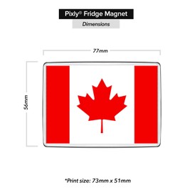 Pixly® Canada Flag Fridge Magnet Large Jumbo Size Canadian Keepsake Country Souvenir Novelty Refrigerator Magnets Gift