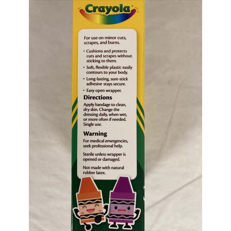 Crayola 2 Boxes Crayola Bandaids Bandages Crayon Shaped Kids 14