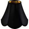 GO&SO Black Bell Lamp Shades (Petal Edge Braid) Scalloped Lamp