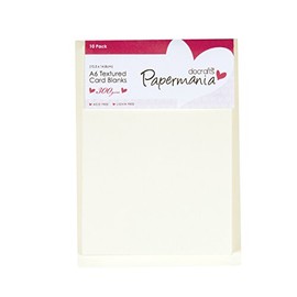 docrafts A6 Papermania Textured Cards and Envelopes, Cream, 10-Pack
