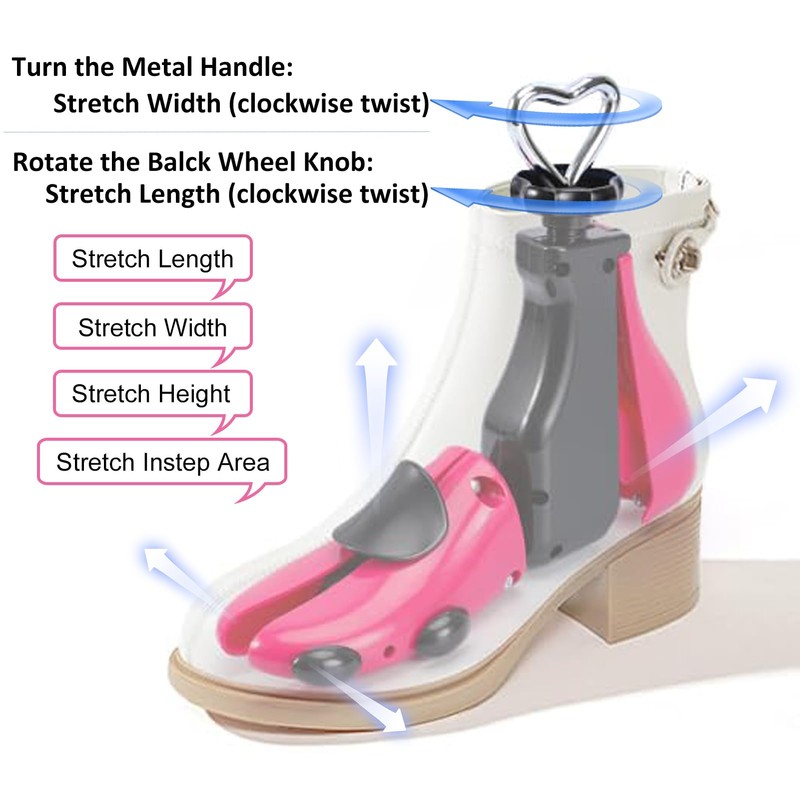 UNIKOO Boot Shoe Stretcher Wide Feet, Professional Shoe Stretcher for