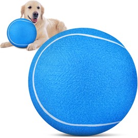 QDAN Giant Large Tennis Ball for Dogs: 9.5" Big Ball for Dogs for Outdoor Play, Big Tennis Balls Dog Toy, Tennis Balls for Small Medium Large Dog, Blue