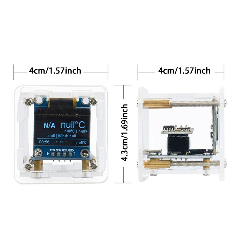 WeiLaiKeQi DIY Digital Clock Kit ESP8266 Mini Weather Clock for