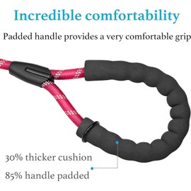 Dog Leash, Double Dog Leash for Two Dogs, Heavy Duty Adjustable Dual Dog Leash No Tangle, Bungee Retractable Split Multiple Leash for Walking 2 Dogs, Dog Poop Bags Trip Essentials (5.5FT-1/2”, Pink)