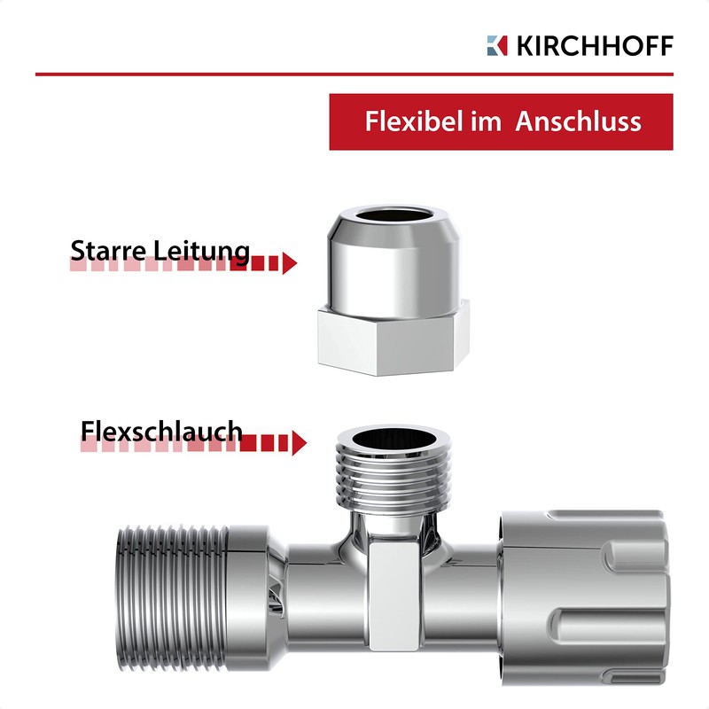 Kirchhoff Sink Trap, Including 98800104 Angle Valve, ½ Inch Drain