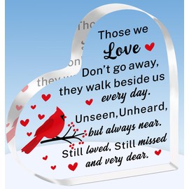 TTOVEN Sympathy Gifts Bereavement Gift Acrylic Heart Memorial Gift for Loss of Loved One Sympathy Condolence Grief Table Decor Gift Sympathy Gift for Christmas Remembrance Decor