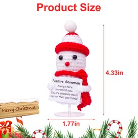 Mwmoeen Weihnachten Positive Weihnachtsmann Hirsch Schneemann, Pocket Hug Positive Kartoffel, Strickwolle Emotionale Unterstützung Hirsch Schneemann Mutmacher Weihnachten Geschenk Dekoration