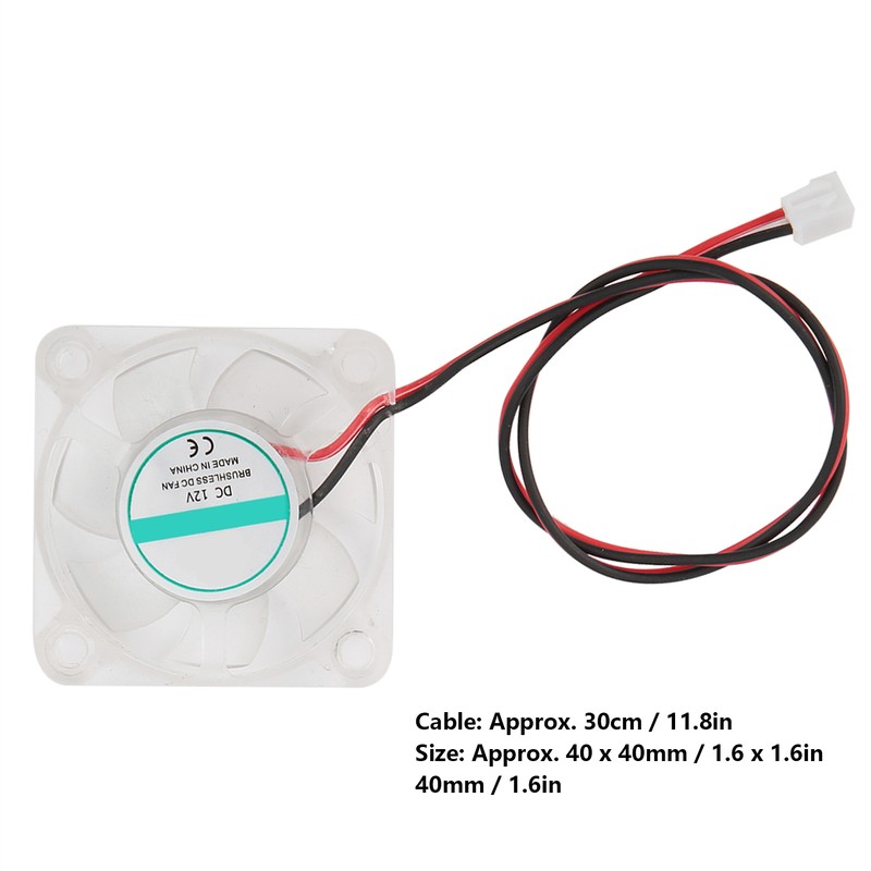 2Pcs 3D Printer Cooling Fan LED Light Hydraulic Bearing Mini