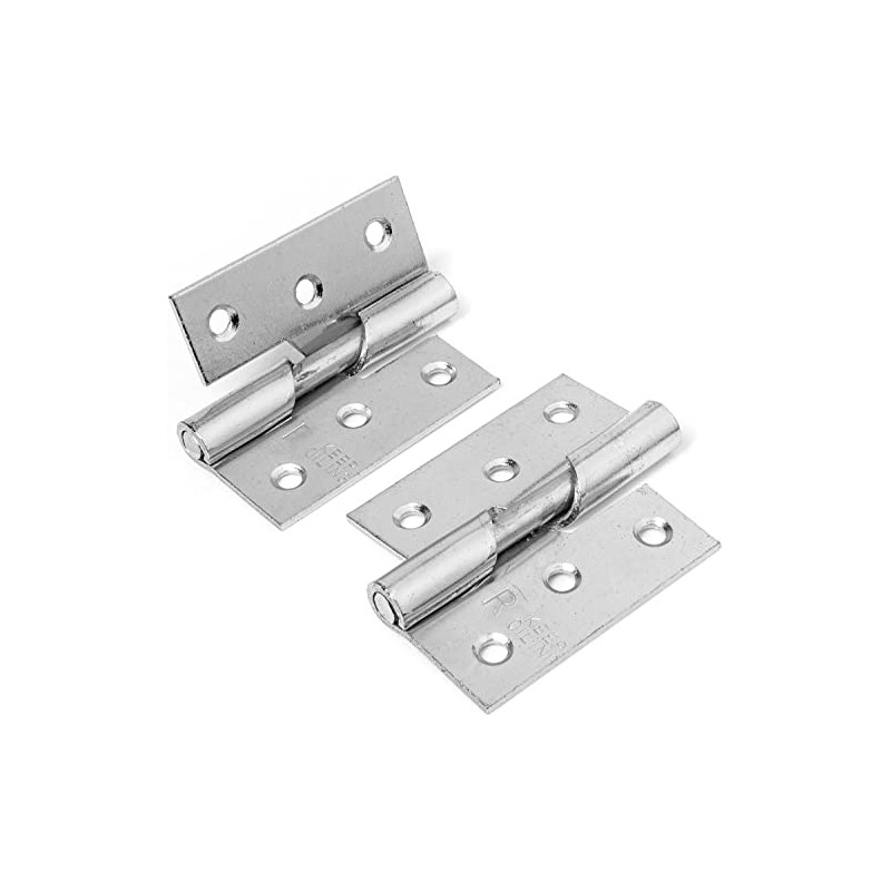 Zinc Plated Steel Butt Hinges Door Hinges Internal 75mm/3-Inch Rising