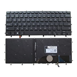 LXDDP Laptop Replacement US Layout Backlit Keyboard for Dell XPS 15 9550 N7547 N7548 9560 for Inspiron 15 7000 15-7558 15-7568 0WDHC2 NSK-LV0BW Black