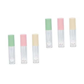 Healvian 6pcs Refillable Lip Gloss Bottles Lip Glaze Containers for Diy Balm and Cosmetic Crafting Lightweight and Design Random Colors