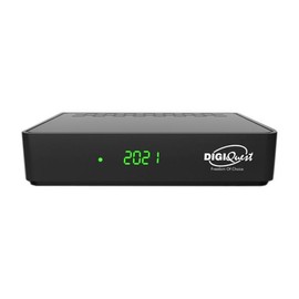 Digiquest SH5 HEVC H.265 DVB-T2 HD DVB-T2 Receiver DVB-T2 Chipset 10bit Full HD FTA, Tuner, DVB-T2 Digital Terrestrial Decoder, USB, HDMI, SCART, Ethernet LAN RJ-45, Black, Plastic