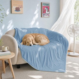 Soulbond Cooling Blanket for Large Dogs - Q-MAX>0.45-40" x50, Ocean Blue