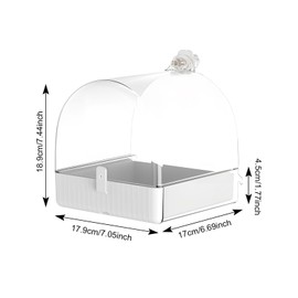 3-in-1 Multifunctional Hanging Bird Bath - Perfect Bathhouse for Small to Medium Birds, Bird Bath Cage, Bird Bath and Bird Feeder