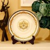 Brown Wooden Display Stand Plate Holder Easels, 4Pcs Wooden Display