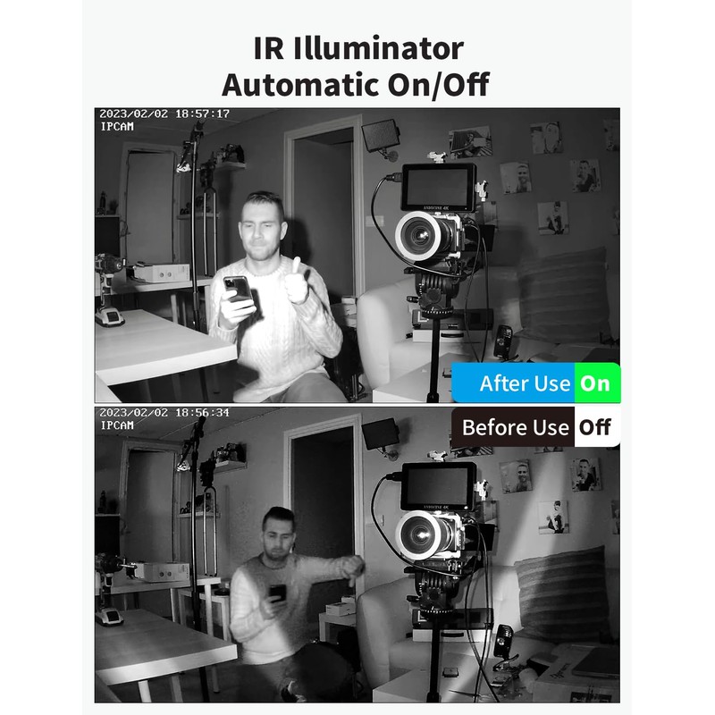 2 Pack IR Illuminators 30 LEDs 850nm Long Range Illuminator