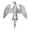 NQ Silver Flag Pole Eagle Topper Ornament, Aluminum Alloy Eagle