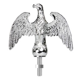 NQ Silver Flag Pole Eagle Topper Ornament, Aluminum Alloy Eagle Finial for 20'/25'/30' Telescopic/Sectional Flagpole（Silver,7inch）