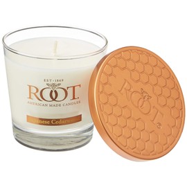 Root Candles 8873147 Honeycomb Veriglass Scented Beeswax Blend Candle, Small, Japanese Cedarwood
