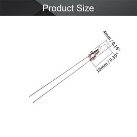 Othmro 100Pcs AC 220V LED Bulbs F4 4×10mm Bright Red Light Neon Light Bulbs Durable Indicator Lamps Light Bulbs Bright Neon Lamps for Coffee Pot Fans Rice Cookers Science Experiments