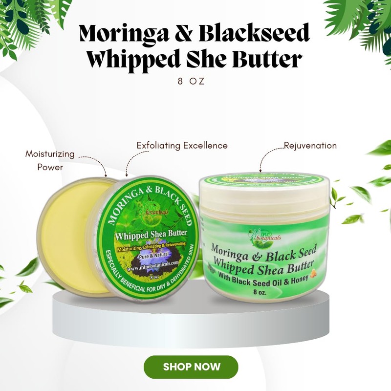 Mine Botanicals Moringa & Black Seed Whipped Shea Butter