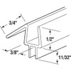 Prime-Line M 6258 Frameless Shower Door Bottom Seal for 3/8