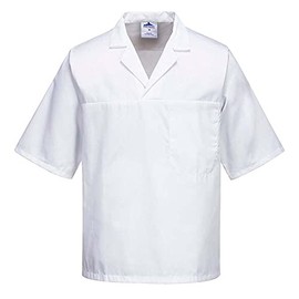 Portwest Bakers Shirt S/S, Size: L, Colour: White, 2209WHRL