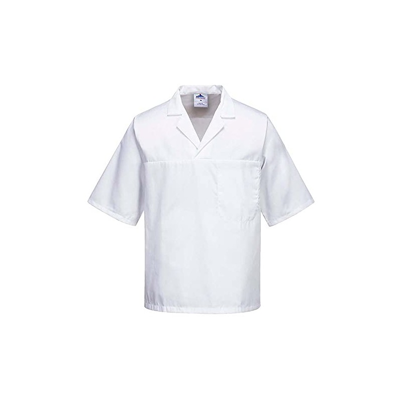 Portwest Bakers Shirt S/S, Size: L, Colour: White, 2209WHRL