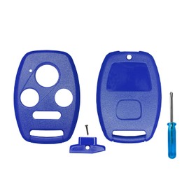 StandardAutoPart Car Remote Head Key 4 Button Shell Case Compatible with Honda Civic Accord Pilot Element CR-V (No Key Cutting Required) (Blue)
