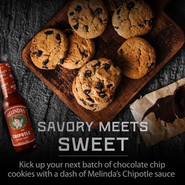 Melinda’s Chipotle Hot Sauce - Made with Chipotle Peppers, Habanero Peppers, Carrots, Onion, Papaya & Lime Juice - Keto, Vegan, Gluten Free Hot Sauce - 5oz, 1 Pack