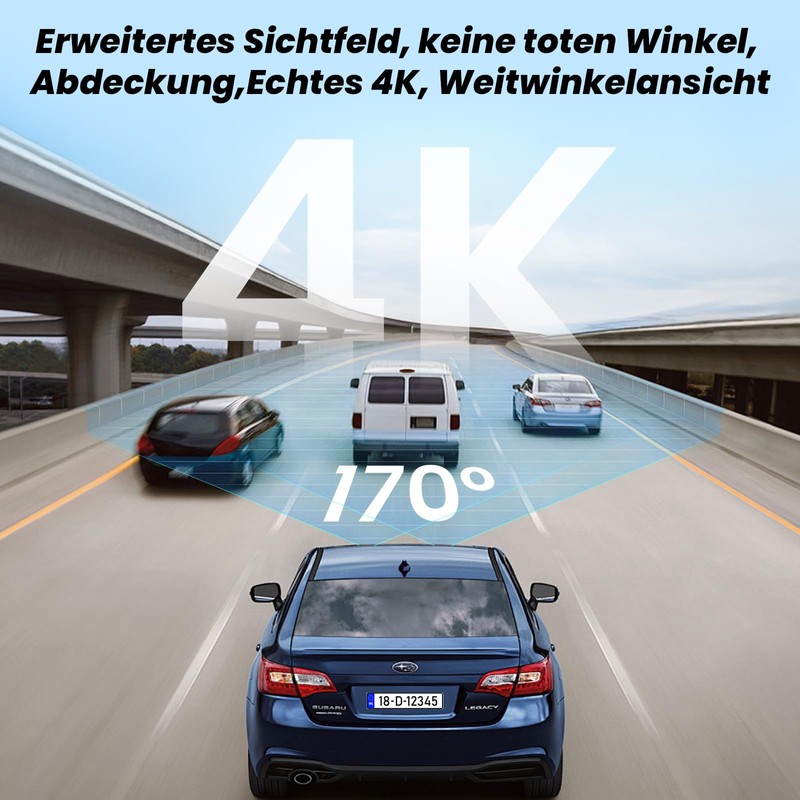 Dash Cam, 4K WiFi Dash Cam for Car, Dash Cam