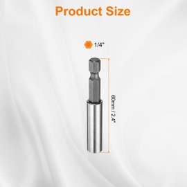 HARFINGTON 2pcs Magnetic Bit Holder 2.4" Length 1/4" Hex Shank Cr-V Steel Extension Screwdriver Bit Holder Quick-Change Bit Adapter