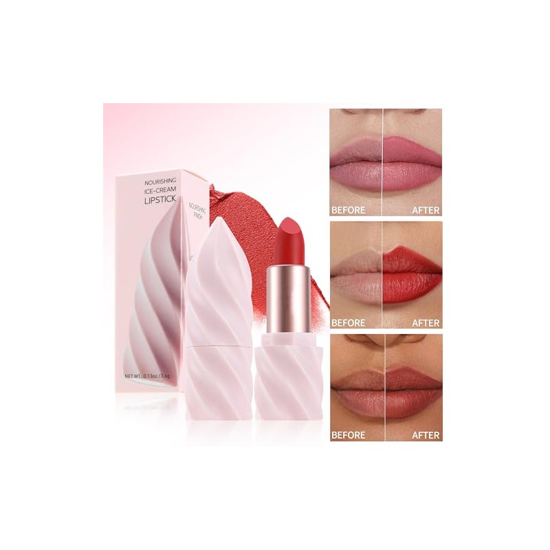 Labial Mate Impermeable Fácil De Aplicar Color Intenso Ice Cream