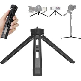Tabletop Tripod, Shakotan Low Angle Metal Tripod, Ground Height, 1.1 - 5.9 inches (2.8 - 15 cm), Height Adjustable, 4 Levels, Aluminum, Foldable, Portable, Smartphone Camera, Gimbal Stand (AL-TRPD)