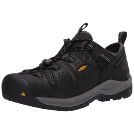 KEEN Utility Men's Atlanta Cool 2 Low Steel Toe Work Shoe, Black/Dark Shadow, 10.5 Medium US
