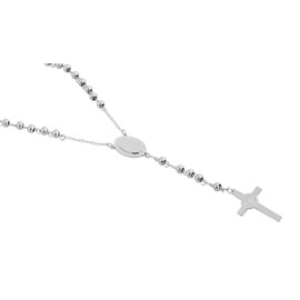 My Daily Styles Rosary Beads Catholic for Men - Crucifix Pendant with a Virgin De Guadalupe Medal - Stainless Steel Religious Necklace - Spiritual Emblem of Valor, Faith, & Hope