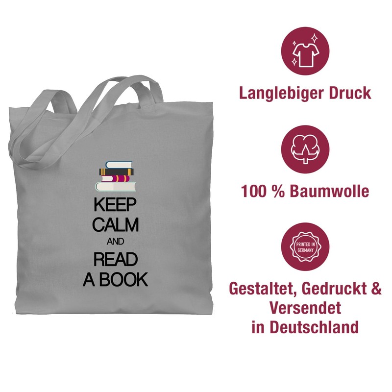 Shirtracer - Cotton Bag - Keep Calm and Read a