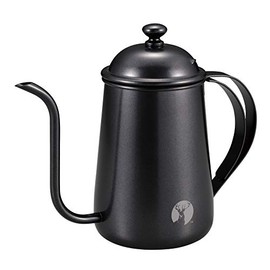 Captain Stag UW-3542 Coffee Pot, Drip Pot, Drip Kettle, Coffee Drip Pot, Fine Mouth, Full Water Capacity, 27.5 fl oz (780 ml), 18-8 Stainless Steel, Black, Product Size (W x D x H): Approx. 8.1 x 3.8