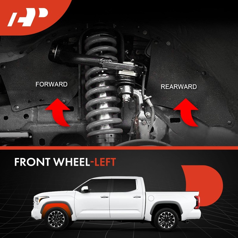 A-Premium Splash Guards Fender Liner Shields Compatible with Toyota Tacoma,