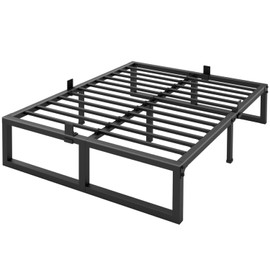 Yitong Angel King Bed Frame, 14 Inch High 3500 lbs Metal Platform, Mattress Foundation with Steel Slat Support/No Box Spring Needed/Noise Free/Non-Slip/Easy Assembly