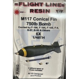 Flight Line Resin FLR802 1/48 M117 Conical fin 750lb Bomb (6 ea)