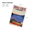 Lantern Press 1000 Piece Jigsaw Puzzle, Big Sky, Montana, Canoe