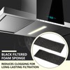 SG Store Pack of 4 Black Filter Foam 295 x