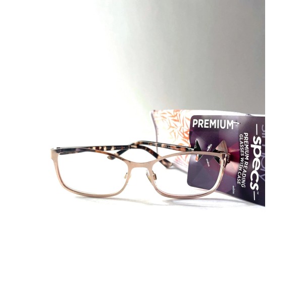 Foster Grant by Simply Specs Reading Glasses. Pink Gold Metal