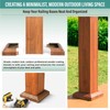 AJOVW 4Pcs (5.5" Post/8.7" Base) 6x6 Walnut Aluminum Post Base