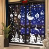 Fassory White Christmas Window Stickers 9 Sheets 260 Pcs, Reusable