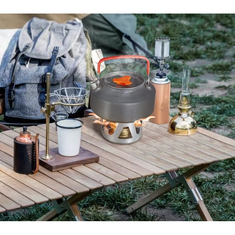 Famgee Outdoor Mini Portable Alcohol Stove Burner for Backpacking Hiking