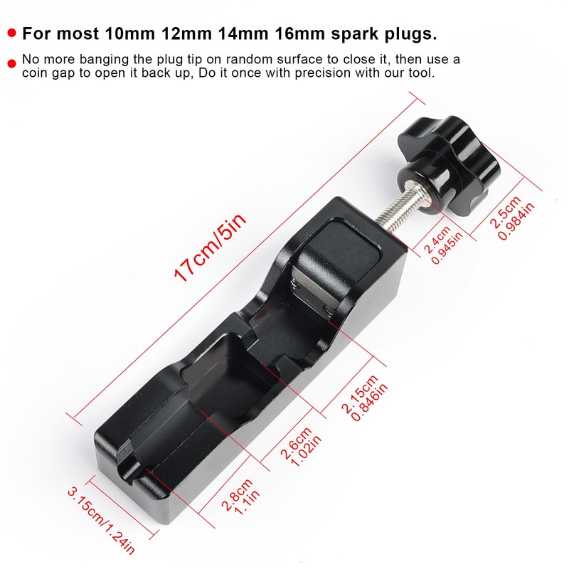 Spark Plug Gap Tool with Tester for Gapping Set in