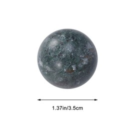 ROSENICE 2pcs Natural Stone Massage Ball Meditation Fitness Hand Exercise Healing Ball for Hand Therapy Stress Relief (Black)